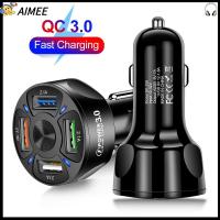 AIMEE Mini Fast Charge Travel charger QC3.0 Car Charger 4 USB Car Charger Dual USB Port Car Quick Charger