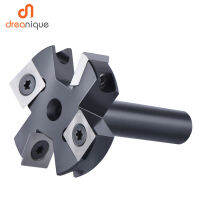 Dreanique 2-Flute Wood Planer Bit 38.1mm 45mm Cutting Diameter 8 12mm Shank Spoilboard Surfacing Router Bit Insert Carbide Slab