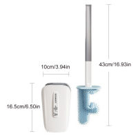 EG【Ready Stock】Cactus Toilet Brush No Dead Corner TPR Bristles Toilet Brush Wall Hang Cleaning Brush With Holder Cleaning Kit WC Accessories