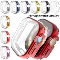 BassPal 360 ° ป้องกันหน้าจอ Soft Clear Case สำหรับ Apple Watch 7 8 Ultra 49มม. 45มม. 41มม. TPU Smartwatch Screen Protector สำหรับ Apple Watch Series 44มม. 40มม. 42มม. 38มม. 6 5 4 3 2 1 SE ฝาครอบป้องกัน