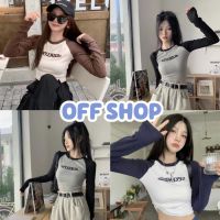 zhouyiping OFF SHOP พร้อมส่ง (OFF-58067-3) เสื้อครอปไหมพรม คอกลมแขนยาว น่ารักสีพื้นกำลังมา