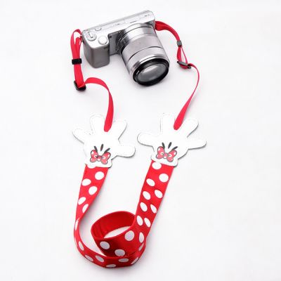 ☌ Portable Camera Belt Neck Hand Strap Wrist Universal Cute Mikey Camera Shoulder Strap For Nikon Canon Sony Pentax For Women Men