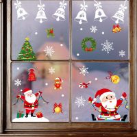 Store Decal Christmas Sticker Wall Stickers Shop Decor Snowflake Snowman Home Decor Merry Christmas Stickers Hot