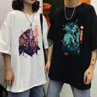 【New】Genshin ผลกระทบเสื้อพิมพ์ Xiao Venti พิมพ์ Tee เสื้อ Hu เต่า Zhong Li กราฟิกเสื้อยืด Kaedehara Kazuha Raiden Shogun Tees