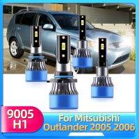 Lslightled CSP ไฟไฟหน้ารถยนต์ LED 110W หลอดไฟอัตโนมัติเหมาะกับ Mitsubishi Outler 2005 2006สว่างไฟหน้า15000LM 12V