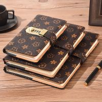 《   CYUCHEN KK 》กระดาษโน้ตบุ๊คคุณภาพสูง Vintage Leather Diary Journal พร้อมรหัสผ่านล็อครหัสโน๊ตบุ๊คโรงเรียนสำนักงานเครื่องเขียน