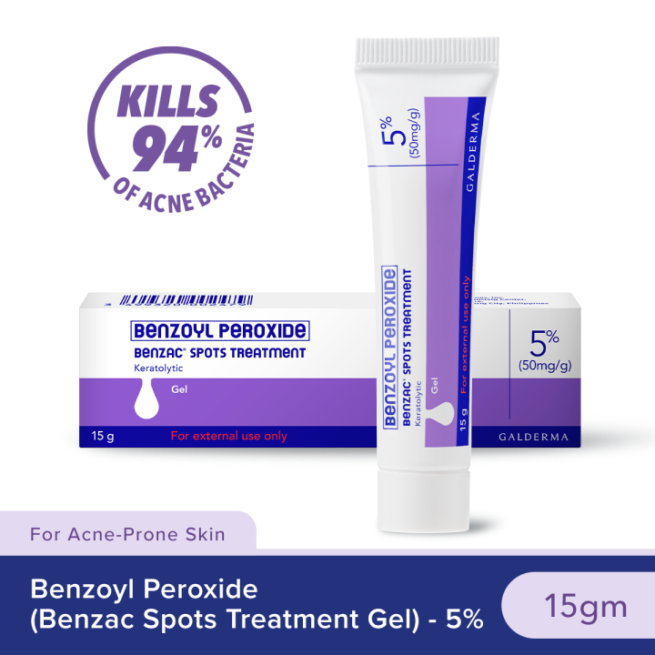 Benzac Benzoyl Peroxide Spots Treatment Gel 5% 15gm [Anti-Acne / Pimple