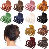 23 New 12 Pcs Double Row Teeth Hair Claw Clips 1.5 Medium Hair Jaw Clips Matte And Shiny Small Claw Hair Clips For Thin Hair Non-Slip