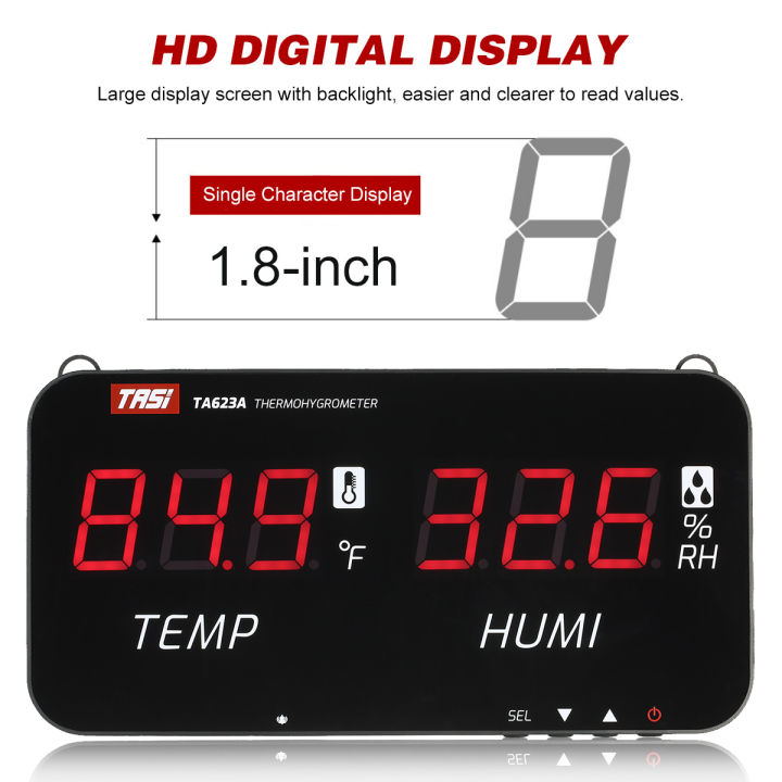 tasi-intelligent-temperature-humidity-meter-with-l-ed-digital-display-screen-wall-mounted-digital-hygrometer-industrial-agricultural-household-thermo-hygrometer-indoor-outdoor-temperature-gauge-humidi