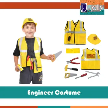 Funny Construction Worker Costume Kit Kids Boys Children Role Play Toy Set  Career Costumes Heavy Worker Cosplay - Tool Toys - AliExpress