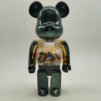 Bearbrick ผงทองรุนแรงหมี Bearbrick Electroplated สีดำทอง Qianqiu ร่วมเรียกเข้าทองและเงินตุ๊กตา400%