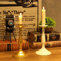 Fine Cylindrical Metal Candle Holders Gold Vintage Bedroom Luxury Candleholder Luxury Wedding Bougeoir Home Decoration50ZT