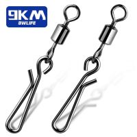 ❁ Fishing Swivels Snaps 50 200Pcs Fishing Rolling Swivel Barrel Snap lures Connector Saltwater Fishing Clip Snap Trolling Tackle