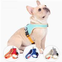 Adjustable Chest Dog Harness Reflective Collar Vest Pectrol Walking for Small Dogs Yorkies Corgi Clothes with Dog Leash