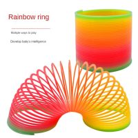 Rainbow Spring Toys Anti stress Funny Game Anti stress Folding Plastic Spring Creative Magic Toys for Children Funny Gifts