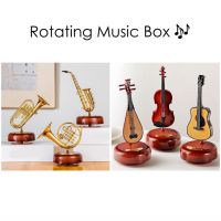 (พร้อมส่ง) กล่องดนตรีไขลาน Rotating music box เครื่องดนตรีสไตล์ยุโรป สำหรับตกแต่งบ้าน ของขวัญ ของที่ระลึก