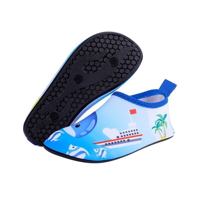hot-sale-childrens-beach-shoes-water-park-snorkeling-womens-non-slip-anti-cut-mens-upstream-wading-soft-bottom-skin-fitting