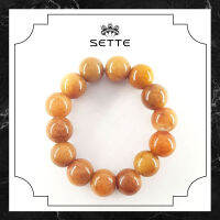 [SETTE] Quartz Bead Bracelet [เซตเต้] สร้อยข้อมือ สร้อยแขน กำไล หินควอตซ์สีน้ำตาล ขนาด 13 - 13.5 มม