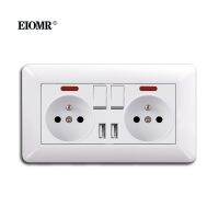 Eiomr Eu ปลั๊กไฟฟ้ากับ Usb 110 ~ 220V กับซ็อกเก็ตต้องสวิทช์ไฟผนังปลั๊กไฟไม่มี16a ดึง