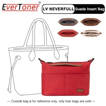 For Neverfull PM MM GM Organizer Suede Cloth Insert Bag Makeup