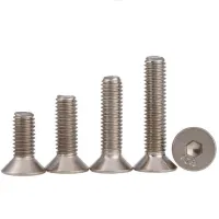 M3 M4 M5 M6 M8 Countersunk Head Hex Socket Head Cap Screws 10.9 Grade Nickel Plated Flat Head Socket Head Cap Screws