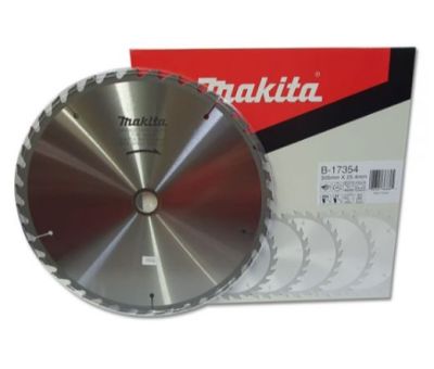 Makita Saw blade for wood carbide tipped  Size 305 MM*25.4 MM *3.0 MM*40 T part no. B-17354 ใบเลื่อยวงเดือน ตัดไม้. ขนาด 12 นิ้ว รู 25.4 มิล หนา 3.0 มิล จำนวนฟัน 40 ฟัน ยี่ห้อ มากีต้า