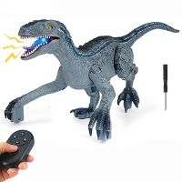 RC Dinosaurios Juguete Blue Velociraptor Remote Control Dinosaur Toys for Boys Jurassic World Raptor Dinozaur Gifts for Kids