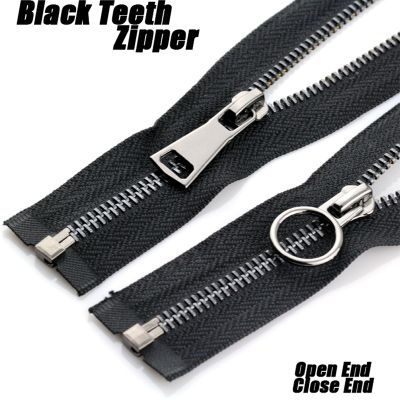 ☃❁∈ 5 15/20/40/50/60/70/80/90/100/120/150cm metal zipper plating gun metal black open close-end zipper zippers pull