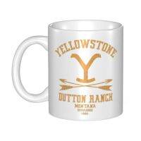 Yellowstone Dutton Ranch แก้วน้ำและเหยือกน้ำกาแฟสร้างสรรค์ขนาด11ออนซ์ถ้วยชาแก้วมัคเซรามิกแฟชั่นนมโกโก้ของขวัญสำนักงานที่ไม่ซ้ำกัน