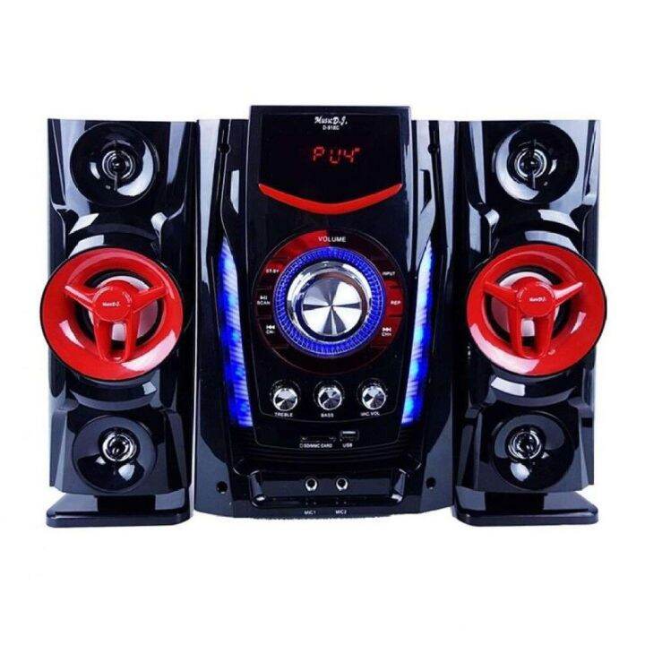 music-d-j-d-918c-2-1-speaker-ลำโพง-ราคาถูก-ลำโพงไร้สาย-ลำโพงบลูทูธ-ลำโพงเบสหนักๆ-ลำโพงคอมพิวเตอร์