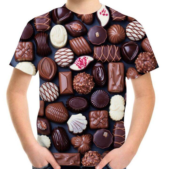 girl-boy-3d-t-shirt-food-chocolate-candy-sauce-kitkat-creativity-pattern-print-t-shirt-for-4-20y-children-kids-birthday-clothes