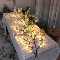 LED DIY Enchanted Window Vines ไฟสำหรับ Patio Garden งานแต่งงานชั้นวางหนังสือ,ตกแต่งคริสต์มาสห้องนั่งเล่นผนังห้องนอน