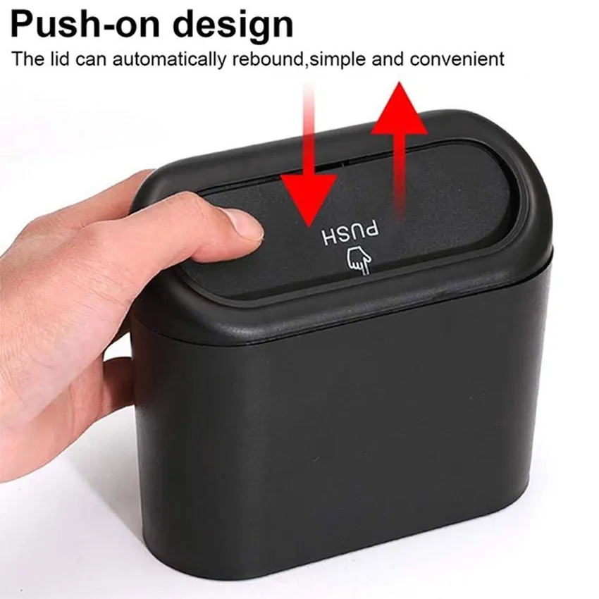 Portable Car Door Hanging Trash Can Car Interior Garbage Trash Bin Storage  Box