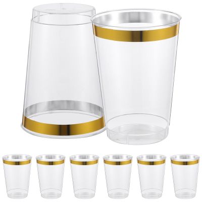 8 Pcs Plastic Glasses Party Water Cups Disposable Beverage Champagne Flutes Household