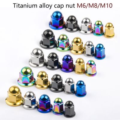 Tgou Titanium Nut M6 M8 M10 Dome Head Flange Nuts for Bicycle Motorcycle Car Nails Screws Fasteners