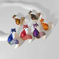 【YF】卐✟ஐ  Enamel Sitting Brooches for Foxtail Office Brooch Pin New Year Jewelry