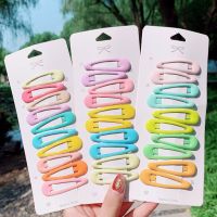 1Set New Women Girls Cute Candy Colors Waterdrop Hairpins Sweet Barrettes Headband Hair Holder Clips Fashion Hair Accessories