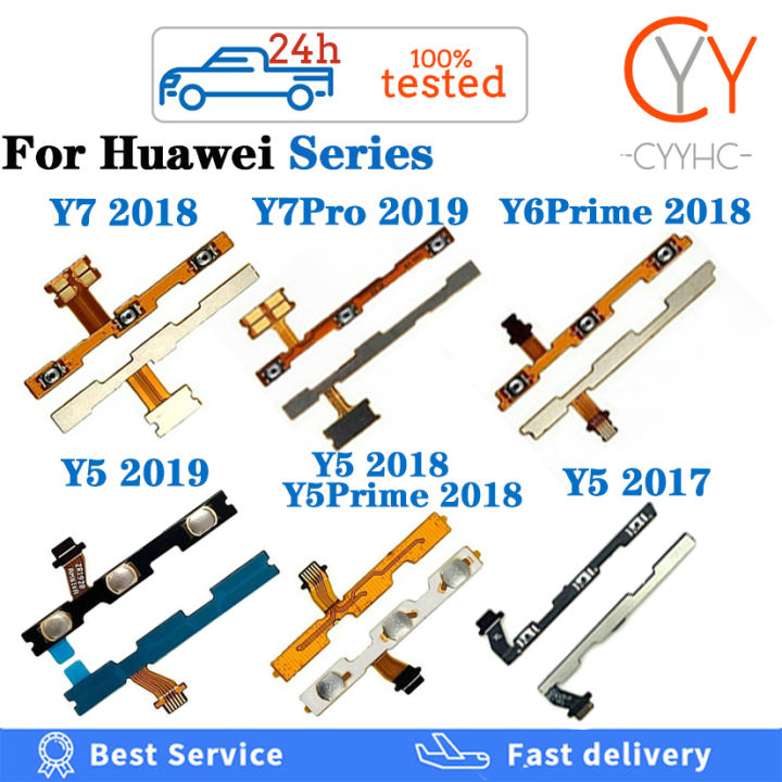 คุณภาพสูงสำหรับ-huawei-y5-y6-y7-pro-y9-prime-2017-2018-2019-y6p-y7p-y8p-y8s-y9s-2020-p40-lite-e-5g-p-smart-volume-ปุ่มสวิตช์เปิดปิดปุ่ม-flex-cable-replacement-parts