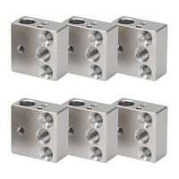 6Pcs 3D Printer Heated Block For Creality Ender 3/Ender 3 Pro Aluminum Alloy CR10 Heating Block