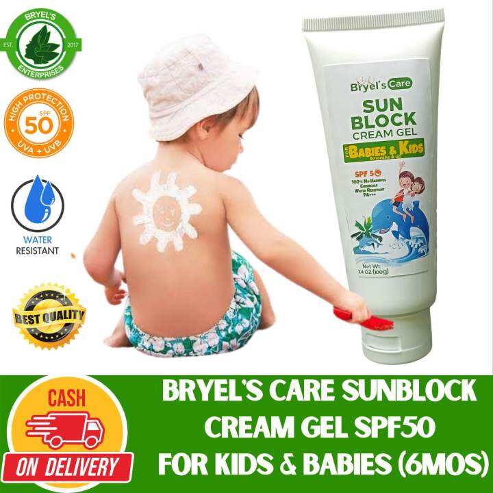⚡⚡TOPBLOOM 100ML SUNBLOCK CREAM GEL SPF 50 FOR KIDS & BABIES SUNSCREEN