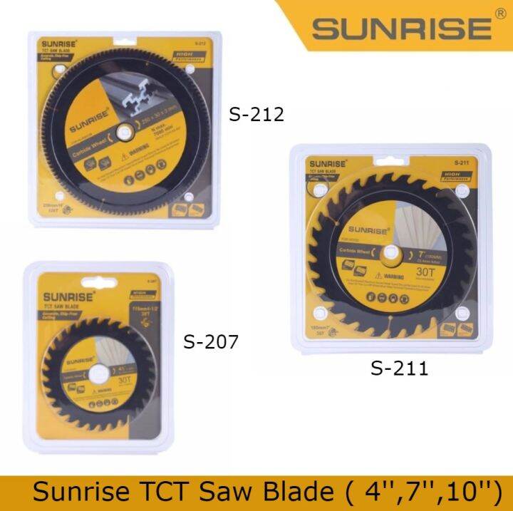 SUNRISE TCT Saw Blade 30T 250X30X3mm For Wood (Carbide Wheel) 4'', 7 ...