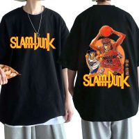 ญี่ปุ่นอะนิเมะ Slam Dunk Sakuragi Hanamichi เสื้อ T ชาย100% ผ้าฝ้ายลำลองแขนสั้นเสื้อยืดขนาดใหญ่ Harajuku Streetwear