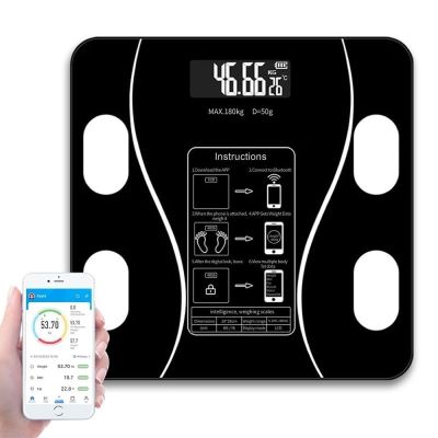 Bluetooth weighing scale ที่ชั่งน้ำหนัก เครื่่องชั่งน้ำหนัก ที่ชั่งน้ำหนักkg ดิจิตอล เครื่องชั่งdigital เครื่องชั่ง นน และ วัดมวลไขมันในร่างกายได้T1866