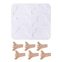 DIY Crystal Epoxy Resin Mold Irregular Shark Hair Clips Patch Silicone Mold Dropship