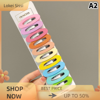 Lokei 10ชิ้นกิ๊บติดผมแบบเรียบง่ายสำหรับสาวๆคลิปหนีบผมทรงสี่เหลี่ยมผืนผ้าสำหรับเด็ก