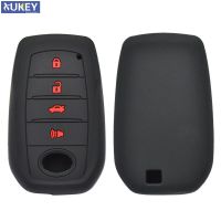 KLL 4 Button Silicone Key Case Cover For Toyota Fortuner Rav4 Highlander Mark X Cover Remote Fob Shell Jacket Key Sleeve Protector