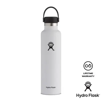 Hydro Flask Standard Mouth Water Bottle with Flex Cap White 24oz/709ml 