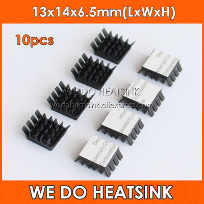 10pcs Aluminum Spiky Black Mini Heatsink 13x14x6.5mm Heat Sinks Cooler for IC VGA RAM With Thermally Adhesive Tape Applied Adhesives Tape