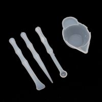 4Pcs Silicone Mixing Cups Measuring Cups Stirrers Spoon Scraper For Resin Mold  DIY Resin Jewelry Making Tools Kit