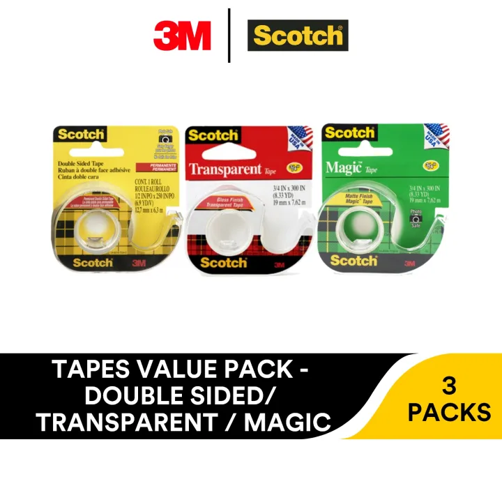 3m Scotch Double Sided Tape With Dispenser 136 12 7mm X 6 35m Home Offices School Arts Crafts Lazada Singapore